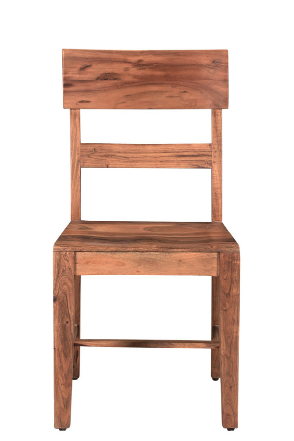 HomeRoots Seven Piece Solid Wood Dining Set with Comfortable Ladder-Back Chairs for Timeless Style & Durability 635364