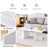 English Elm A Modern and Practical White Coffee Table. The Coffee Table Is Made Of Medium Density Fiberboard Material, Suitable For Living Room, Bedroom, and Study. Ct-2O