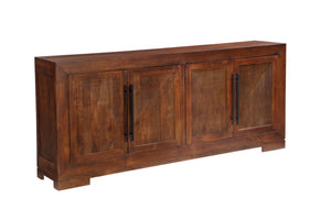 HomeRoots 102" Dark Brown Solid Wood Sideboard - Elegant Storage Solution for Any Room, Timeless Design & Durability 635424