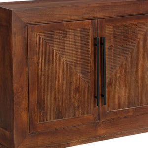 HomeRoots 102" Dark Brown Solid Wood Sideboard - Elegant Storage Solution for Any Room, Timeless Design & Durability 635424