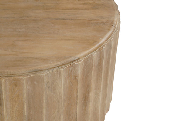 HomeRoots 36" Brown Solid Wood Round Coffee Table - Durable, Stylish Centerpiece for Living Rooms & Offices 635425