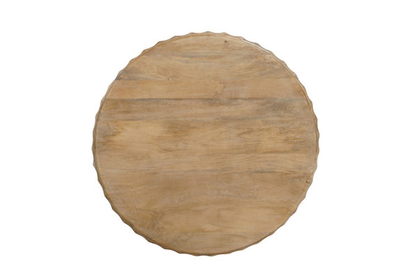 HomeRoots 36" Brown Solid Wood Round Coffee Table - Durable, Stylish Centerpiece for Living Rooms & Offices 635425