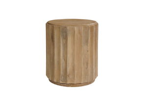 HomeRoots 23" Handcrafted Brown Solid Wood Round End Table – Unique Mango Wood Design for Versatile Living Space 635427