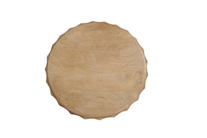 HomeRoots 23" Handcrafted Brown Solid Wood Round End Table – Unique Mango Wood Design for Versatile Living Space 635427