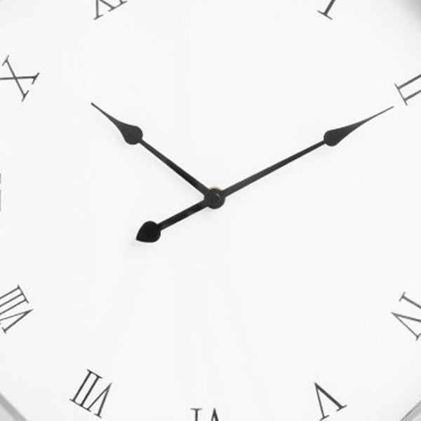 HomeRoots 26" Silver Mirrored Wall Clock - Modern Geometric Design, Silent Movement, Perfect for Any Room Decor 635637