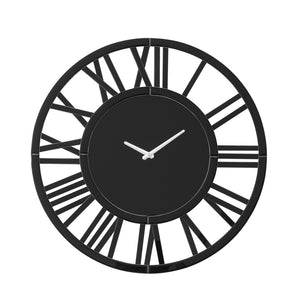 HomeRoots 43" Black Mirrored Acrylic Silent Wall Clock - Oversized Modern Design for Timeless Elegance & Style 635645