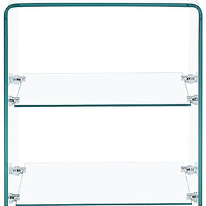 HomeRoots 18" Clear Glass End Table with Two Shelves – Modern Minimalist Design for Stylish Storage Solutions 635688