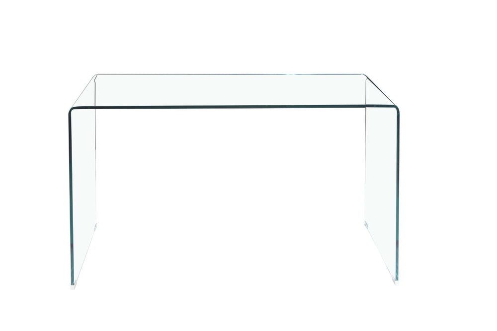 HomeRoots 43" Clear Glass Console Table – Modern Minimalist Design for Entryway, Living Room, Office & More! 635691