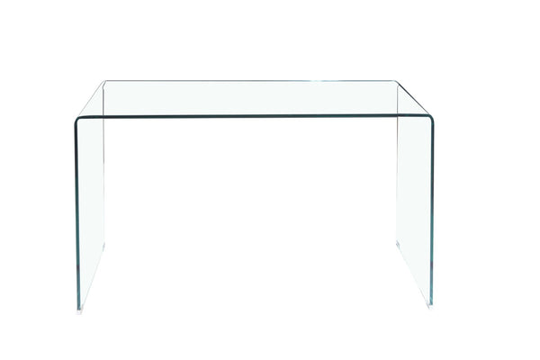 HomeRoots 43" Clear Glass Console Table – Modern Minimalist Design for Entryway, Living Room, Office & More! 635691