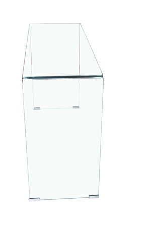 HomeRoots 43" Clear Glass Console Table – Modern Minimalist Design for Entryway, Living Room, Office & More! 635691