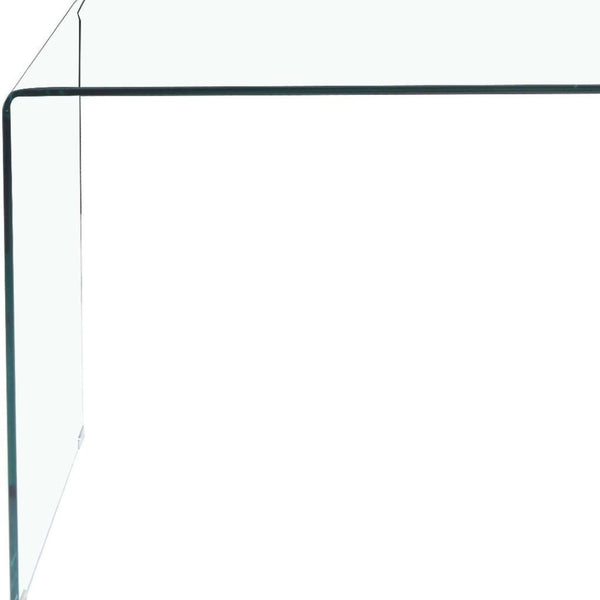 HomeRoots 43" Clear Glass Console Table – Modern Minimalist Design for Entryway, Living Room, Office & More! 635691