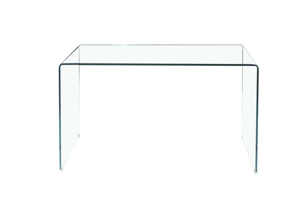 HomeRoots 43" Clear Glass Console Table – Modern Minimalist Design for Entryway, Living Room, Office & More! 635691