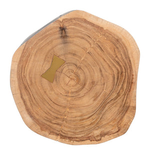 HomeRoots 22" Gray Wood Round Drum End Table - Modern Rustic Accent Table for Living Room or Bedroom Use 635704