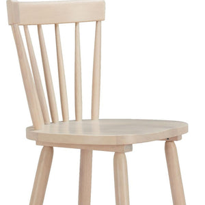 HomeRoots Set of Two Natural Solid Wood Bar Chairs - Modern Low Back Design with Ergonomic Comfort & Style 635708