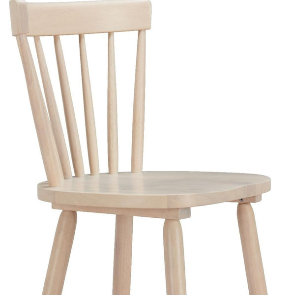 HomeRoots Set of Two Natural Solid Wood Bar Chairs - Modern Low Back Design with Ergonomic Comfort & Style 635708