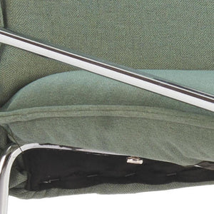 HomeRoots Green Wood and Fabric Bar Chair - Contemporary Comfort with Stylish Bucket Seat and Ergonomic Design 635709