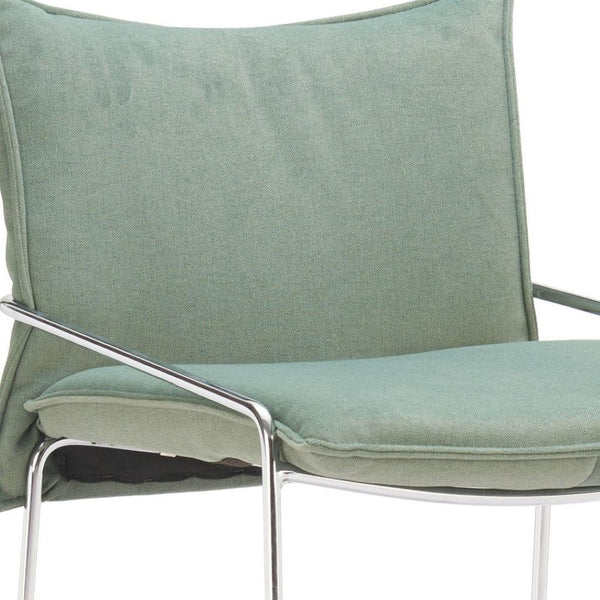 HomeRoots Green Wood and Fabric Bar Chair – Modern Bucket Seat with Armrests for Stylish Comfort & Support 635712