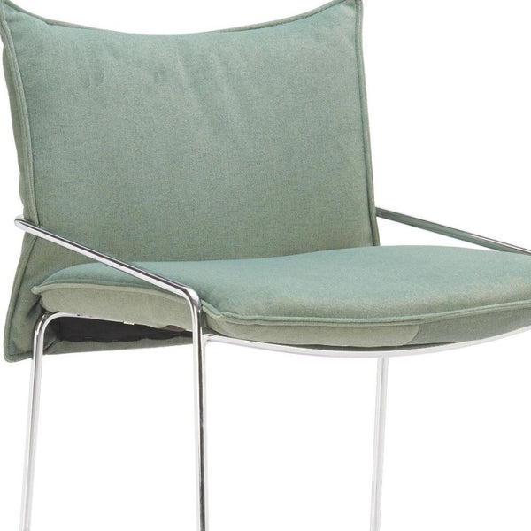 HomeRoots Green Wood and Fabric Bar Chair – Modern Bucket Seat with Armrests for Stylish Comfort & Support 635712