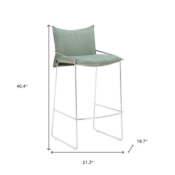 HomeRoots Green Wood and Fabric Bar Chair – Modern Bucket Seat with Armrests for Stylish Comfort & Support 635712