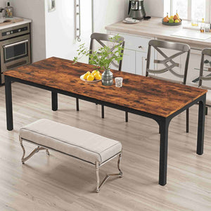 HomeRoots 46" Brown Solid Wood Dining Table - Timeless Charm, Seats 6, Perfect for Cozy Meals & Entertaining 635735