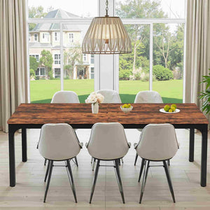 HomeRoots 46" Brown Solid Wood Dining Table - Timeless Charm, Seats 6, Perfect for Cozy Meals & Entertaining 635735