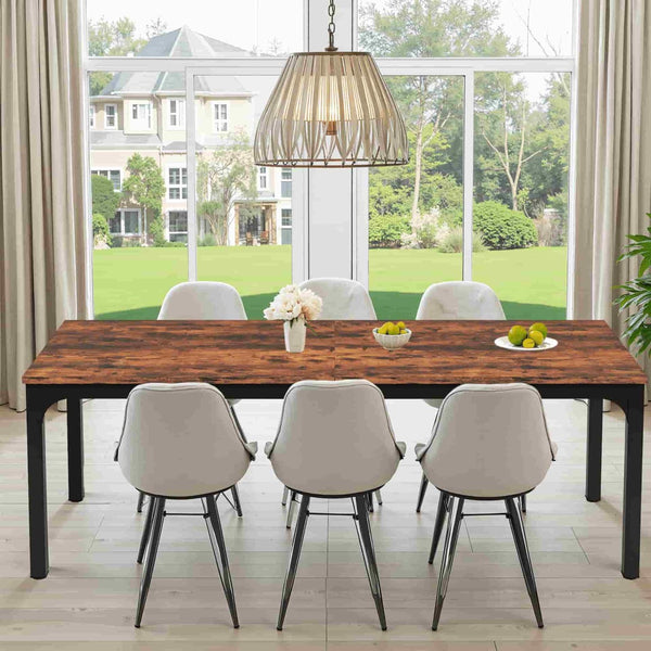 HomeRoots 46" Brown Solid Wood Dining Table - Timeless Charm, Seats 6, Perfect for Cozy Meals & Entertaining 635735