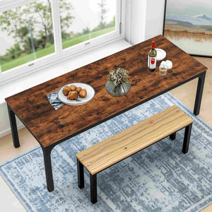 HomeRoots 46" Brown Solid Wood Dining Table - Timeless Charm, Seats 6, Perfect for Cozy Meals & Entertaining 635735