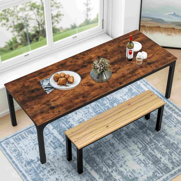 HomeRoots 46" Brown Solid Wood Dining Table - Timeless Charm, Seats 6, Perfect for Cozy Meals & Entertaining 635735