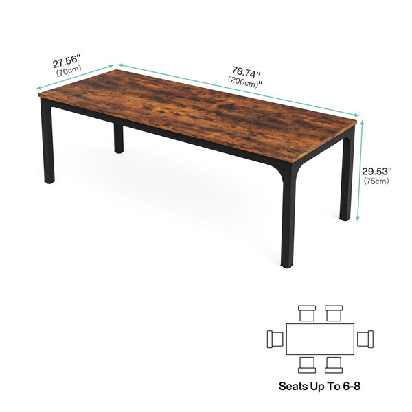 HomeRoots 46" Brown Solid Wood Dining Table - Timeless Charm, Seats 6, Perfect for Cozy Meals & Entertaining 635735