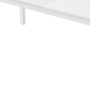 HomeRoots 46" White Solid Wood Dining Table - Modern Oak Centerpiece for Stylish Dining & Entertaining Spaces 635736