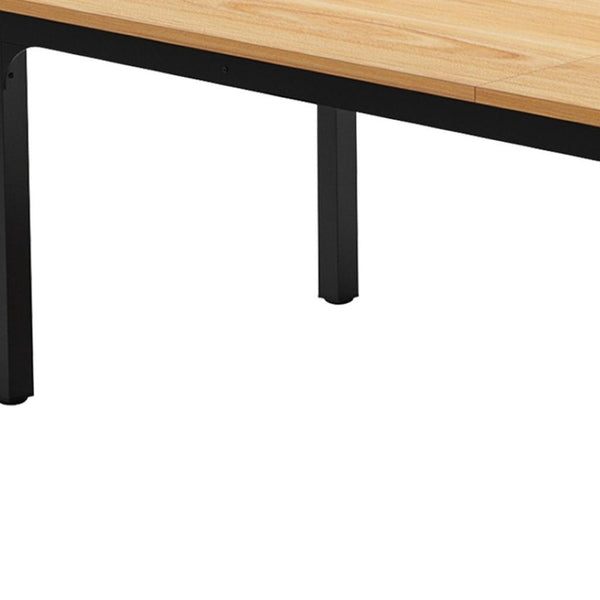HomeRoots 46" Brown Solid Wood Dining Table - Classic Oak Design, Seats 6, Perfect for Family Meals & Gatherings 635737