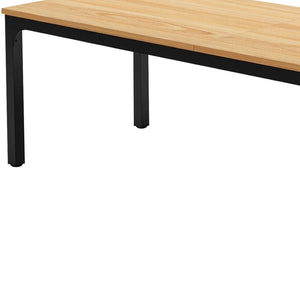 HomeRoots 46" Brown Solid Wood Dining Table - Classic Oak Design, Seats 6, Perfect for Family Meals & Gatherings 635737