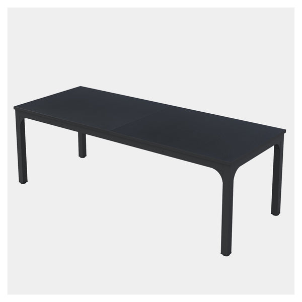 HomeRoots 46" Black Solid Wood Dining Table - Stylish, Durable Design Seats 6 - Perfect for Modern Spaces! 635738