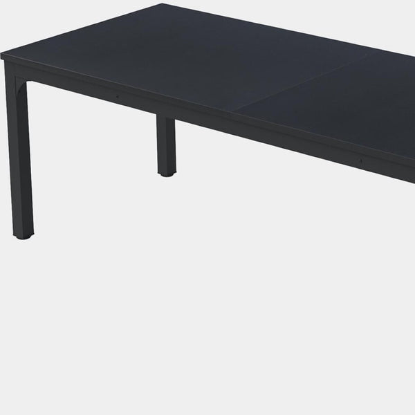 HomeRoots 46" Black Solid Wood Dining Table - Stylish, Durable Design Seats 6 - Perfect for Modern Spaces! 635738