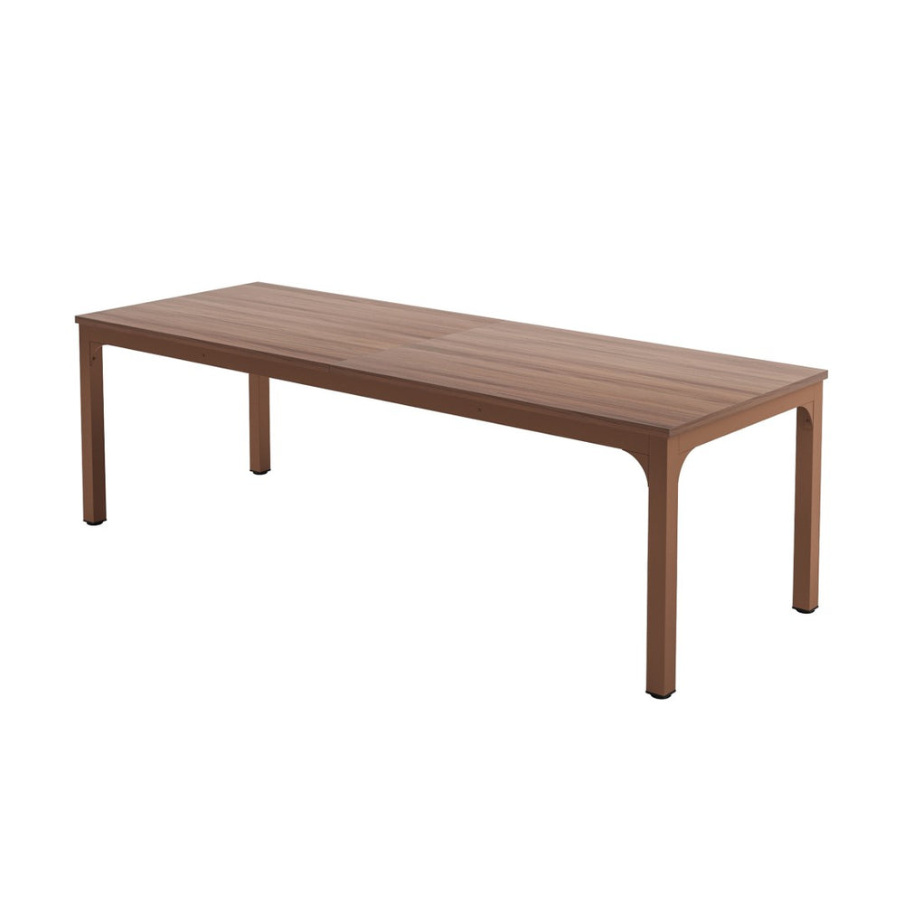 HomeRoots 46" Brown Solid Wood Dining Table - Elegant Oak Design for 6, Timeless Style & Durability for Home Use 635739