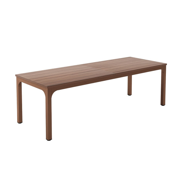 HomeRoots 46" Brown Solid Wood Dining Table - Elegant Oak Design for 6, Timeless Style & Durability for Home Use 635739
