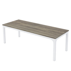 HomeRoots 46" Gray Solid Wood Dining Table – Modern Rectangular Design, Seats 6, Ideal for Home & Workspace 635740