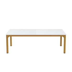 HomeRoots 46" White Solid Wood Dining Table - Elegant Oak Design for Modern Homes, Seats 6 Comfortably! 635741