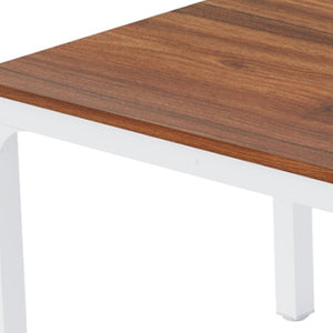 HomeRoots 46" Brown Solid Wood Dining Table – Stylish, Durable Oak Design for 6, Perfect for Any Space! 635742