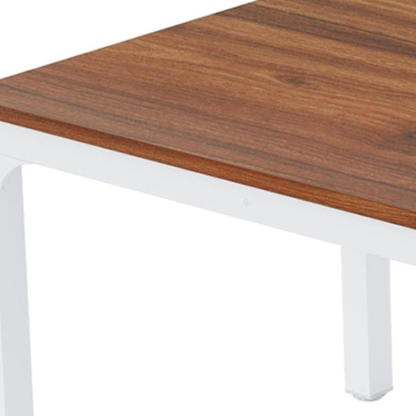 HomeRoots 46" Brown Solid Wood Dining Table – Stylish, Durable Oak Design for 6, Perfect for Any Space! 635742