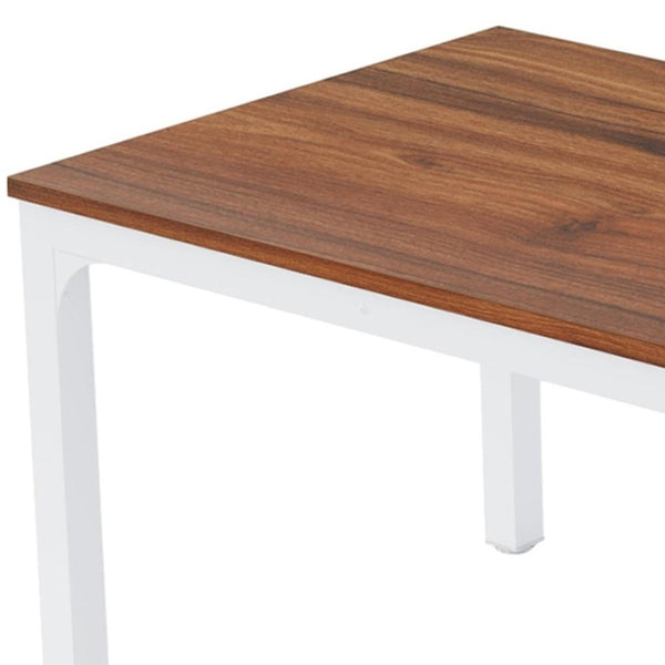 HomeRoots 46" Brown Solid Wood Dining Table – Stylish, Durable Oak Design for 6, Perfect for Any Space! 635742