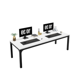 HomeRoots 46" White Solid Wood Dining Table – Elegant Oak Design for 6, Perfect for Family Meals & Gatherings 635743