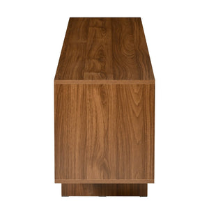 English Elm Retro Wood Grain Media Console Wavy Door Cabinet for Living Room Tvs 75 In N721P379534D