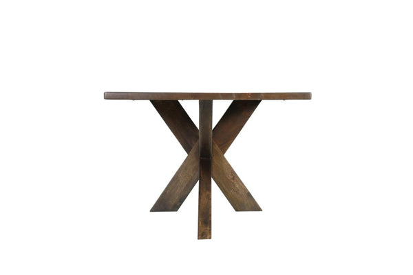 78 Inch Solid Wood Dining Table with Sculpted Cross Leg Base for Large Gatherings