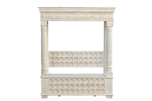 HomeRoots 70" White Floral Solid Wood Storage Bench with Flip-Top Lid, Elegant Seating & Hidden Storage Solution 635822