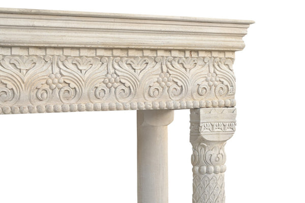 HomeRoots 70" White Floral Solid Wood Storage Bench with Flip-Top Lid, Elegant Seating & Hidden Storage Solution 635822