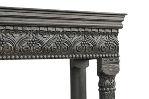 HomeRoots 70" Black Floral Solid Wood Storage Bench – Elegant Flip-Top Seat with Hidden Storage & Comfort 635823