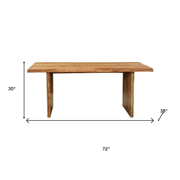 Seven Piece Solid Wood Dining Set with Six Chairs for Farmhouse Kitchen Gatherings and Meals