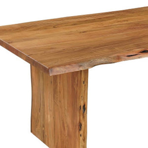 HomeRoots Nine-Piece Brown Solid Wood Dining Set with Eight Comfortable Chairs for Stylish Gatherings 635832
