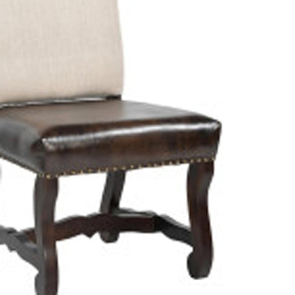 HomeRoots Nine-Piece Solid Wood Dining Set with Eight Chairs - Timeless Brown Elegance for Family Gatherings 635834